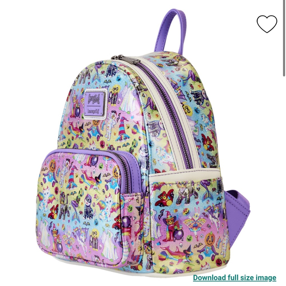 HALLOWEEN LISA FRANK HOLOGRAPHIC MINI BACKPACK 🎃🌈
